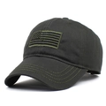 Berretto da baseball tattico verde oliva con ricamo bandiera americana per sport - Regolabile / Verde