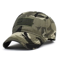 Berretto da baseball mimetico classico con ricamo della bandiera americana di alta qualità - Regolabile / Camouflage