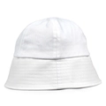 Classic white cotton bucket hat with durable stitching for daily sun protection wear - One Size / White