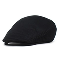 Detalle de la malla negra transpirable y la hebilla lateral de la gorra plana de verano - M(56-58cm) / Negro
