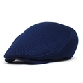 Detalle de la malla transpirable azul marino de esta gorra plana ligera para el verano - M(56-58cm) / Azul