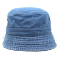 Chapeau bob en jean bleu clair avec œillets métalliques et bord surpiqué pour le soleil - M(56-58cm) / Bleu