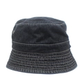 Chapeau bob en denim noir classique avec coutures contrastées et œillets pour protection solaire - M(56-58cm) / Noir