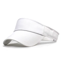 Adjustable white cotton sun visor hat for men and women for outdoor sports and tennis - Adjustable / White