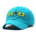 Berretto da baseball blu per bambini in cotone con ricamo RETRO giallo e cane cartoon - Taglia unica / Blu