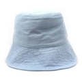 Modischer Damen Sonnenhut aus hellblauem Denim mit breiter Krempe und faltbarem Design - Mittel / Hellblau