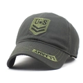 Καπέλο μπέιζμπολ παραλλαγής U.S. Army σε πράσινο στρατού με κέντημα ασπίδας - M (56-58cm) / Πράσινο