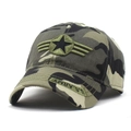 Herren Army Baseballkappe mit Tarnmuster, Stern-Stickerei und U.S. ARMY Schriftzug - M (56-58cm) / Camouflage