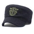 Klassische schwarze Militärmütze aus Baumwolle mit De Oppresso Liber Bestickung - M(56-58cm) / Schwarz