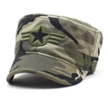 Militaire camouflage pet voor heren met US Air Force borduursel en ster-embleem - M (56-58cm) / Camouflage