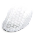 Close-up of white breathable mesh ivy cap with lightweight summer fabric texture - Kids 53-55 / White