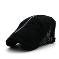 Béret en coton noir avec imprimé fashion et boucle de réglage en métal à l'arrière - Réglable / Noir
