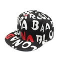 Hip hop snapback baseballpet voor kinderen met graffiti letters en sterren op zwart - Letter Graffiti Patroon