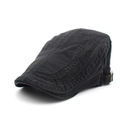 Gorra clásica de algodón negro con bordado GD-YST y hebilla metálica de ajuste - Ajustable / Negro