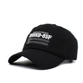 Berretto da baseball in cotone nero classico con ricamo URBANTREND e visiera curva - Regolabile / Nero