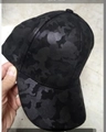 Classic camouflage baseball cap in black and dark grey tones with adjustable curved brim - Adjustable / Black