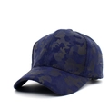 Classic navy blue camouflage baseball cap with adjustable curved brim and matte finish - Adjustable / Navy Blue