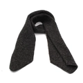 Dark charcoal grey chunky knit wool scarf with a classic vertical ribbed texture - Children Style / Kids Dark Gray