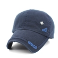 Navy blue cotton baseball cap with GSIDR embroidery and silver maple leaf badge - Adjustable / Navy Blue