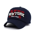 Dunkelblaue Baseballkappe mit NY Stickerei und weißem New York Since 1946 Schriftzug - Verstellbar / Marineblau