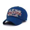 Dark blue NY baseball cap with 1946 triple embroidery and vintage curved brim - Adjustable / Dark Blue