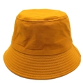 Sombrero de pescador clásico de algodón amarillo con diseño plano y ala reforzada - Amarillo