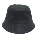 Sombrero de pescador de algodón negro con ala pespunteada para protección solar de verano - Negro