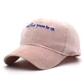 Berretto da baseball in velluto rosa con ricamo everything gonna be ok per donne - Bambini / Rosa