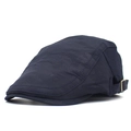Detail of the navy blue mesh beret showing breathable fabric and adjustable metal buckle - Adjustable / Navy Blue