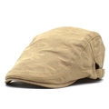 Breathable beige beret with subtle camouflage pattern and adjustable side strap - Adjustable / Khaki