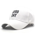 Berretto da baseball bianco con ricamo Good Day in twill di cotone di qualità - Bambini / Bianco