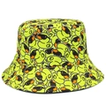 Reversible bucket hat with cartoon yellow duck print and neon yellow sun protection brim - One Size / Neon Yellow Sunglasses Duck