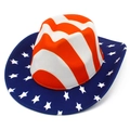 Classic USA flag jazz hat with stars and stripes pattern for stage performance and party - Striped Crown