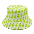 Sombrero de pescador de algodón crema con lindos estampados de peras para el sol - Talla única / Pera