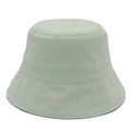 Classic light green cotton bucket hat with sun protection for men and women - One Size / Bean Green