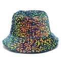 Farbenfroher Anglerhut mit Pailletten für Damen und Herren mit glitzerndem Regenbogeneffekt - Einheitsgröße / Irisierend