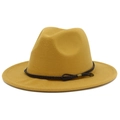 Dettaglio del cappello in feltro con corda intrecciata marrone e ciondolo in bronzo - Taglia unica / Cachi