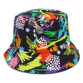 Cappello a secchiello reversibile con stampa graffiti e motivi astratti colorati per sole - Graffiti Astratti a Spruzzo