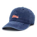 Berretto da baseball classico in cotone blu vintage con ricamo Crcuk arancione per il tempo - Blu