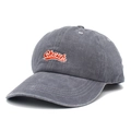 Cappellino da baseball in cotone grigio scuro lavato con ricamo 3D per uomo e donna - Grigio