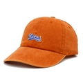 Cappellino da baseball arancione slavato con ricamo Chicuh blu e stile vintage - Arancione