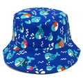 Sombrero de pescador azul oscuro con ballenas infantiles para protección solar - 1# Ballena Azul (5124416898793)