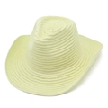 Detail view of woven knit sun hat with breathable texture and wide brim design - One Size / White