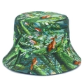 Dettaglio del cappello mimetico outdoor con motivo foresta verde e foglie di quercia - Taglia unica / Mimetico Giungla Foglie Verdi Realistico (4#)