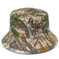 Cappello da pesca mimetico con motivo a foglie forestali e tesa larga rinforzata - Taglia unica / Mimetico Venatura del Legno Realistico (2#)
