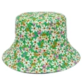 Bob fleuri vert à motif marguerites, chapeau de soleil réversible de style japonais femme - Taille unique / Vert
