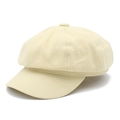 Cappello newsboy classico beige in cotone con cuciture a otto pezzi e tesa curva tinta unita - Taglia unica / Beige