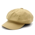 Cappello classico da strillone kaki chiaro con cuciture a pannelli e design retrò ottagonale - Taglia unica / Cachi