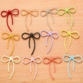 Set de 12 colgantes de lazo de aleación de colores con textura y aros para bisutería DIY - Estilo Pintado Aleatorio