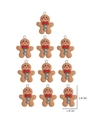 Set van 10 peperkoekmannetjes hangers van hars voor het maken van DIY-sieraden - Gele Peperkoekmannetje Hanger